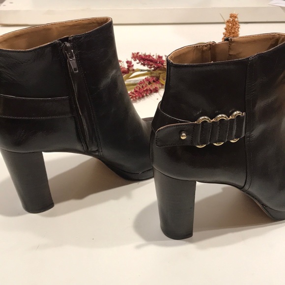 NINE WEST Kali ankle boot leather high heel zip up - Picture 5 of 8